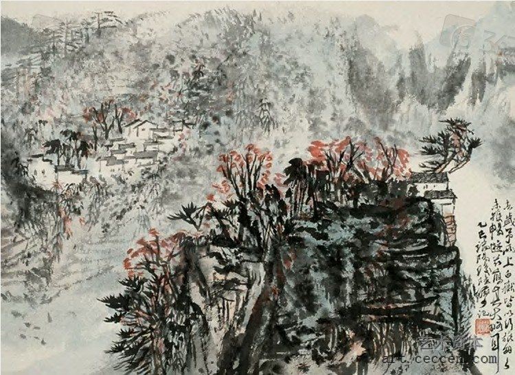 陆俨少 绿波春远图